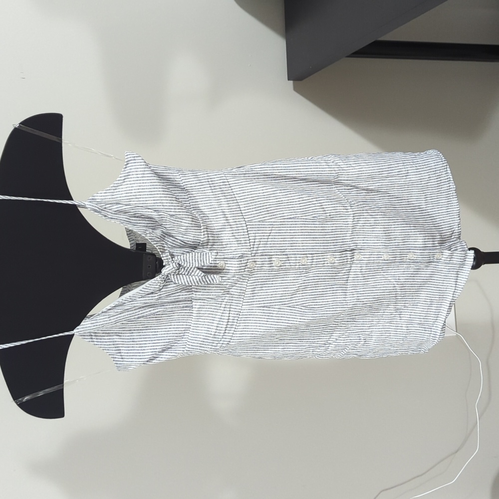 Gray and White Mini Dress